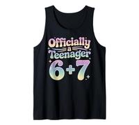 Oficialmente un Adolescente 6 + 7 13 años 13 cumpleaños Camiseta sin Mangas