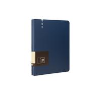 Oficina Carpeta de archivos A4 con insertos transparentes, gruesa, for guardar datos, material oficina Organizador de documentos(Blue)