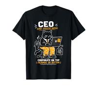 Oficina Divertida del Pijama del Gato del CEO del Trabajo Camiseta
