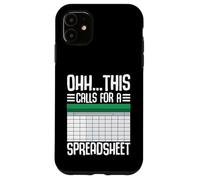 Oficina Divertida Diciendo Esto Requiere una Hoja de cálculo Datos Humor Carcasa para iPhone 11