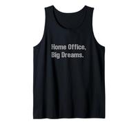 Oficina en casa Grandes sueños Empresario Hustle WFH Éxito Camiseta sin Mangas