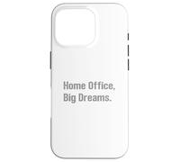Oficina en casa Grandes sueños Empresario Hustle WFH Éxito Carcasa para iPhone 16 Pro