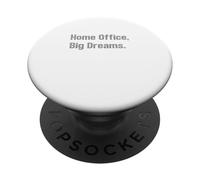 Oficina en casa Grandes sueños Empresario Hustle WFH Éxito PopSockets PopGrip Adhesivo