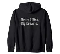 Oficina en casa Grandes sueños Empresario Hustle WFH Éxito Sudadera con Capucha