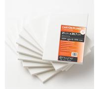 OFITURIA Cartón Pluma Blanco A4 Adhesivo (21x29.7 cm) Pack 12 ud, Plancha de Poliestireno Expandido Ligero y Rígido, Foamboard Multiusos de Fácil Corte, para Manualidades y Maquetas, 5 mm