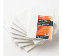 OFITURIA Cartón Pluma Blanco Adhesivo 40x60 cm Pack 6 ud, Plancha de Poliestireno Expandido Ligero y Rígido, Foamboard Multiusos de Fácil Corte, para Manualidades y Maquetas, 5 mm