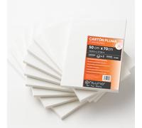 OFITURIA Cartón Pluma Blanco Adhesivo 50x70 cm Pack 2 ud, Plancha de Poliestireno Expandido Ligero y Rígido, Foamboard Multiusos de Fácil Corte, para Manualidades y Maquetas, 5 mm