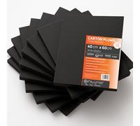 OFITURIA Cartón Pluma Negro Adhesivo 40x60 cm Pack 2 ud, Plancha de Poliestireno Expandido Ligero y Rígido, Foamboard Multiusos de Fácil Corte, para Manualidades y Maquetas, 5 mm