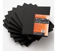 OFITURIA Cartón Pluma Negro Adhesivo 40x60 cm Pack 6 ud, Plancha de Poliestireno Expandido Ligero y Rígido, Foamboard Multiusos de Fácil Corte, para Manualidades y Maquetas, 5 mm