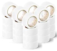 OFITURIA Cinta Adhesiva, color Blanco, Cinta para Embalaje y Organizar tus Cajas y Envíos, Ideal para Manualidades y Decoración, Precinto de Colores Vibrantes 66 mt x 48 mm (24 und. - Blanco)