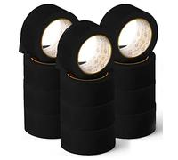 OFITURIA Cinta Adhesiva, color Blanco, Cinta para Embalaje y Organizar tus Cajas y Envíos, Ideal para Manualidades y Decoración, Precinto de Colores Vibrantes 66 mt x 48 mm (12 und. - Negro)