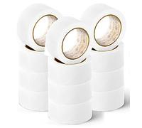 OFITURIA Cinta Adhesiva, color Blanco, Cinta para Embalaje y Organizar tus Cajas y Envíos, Ideal para Manualidades y Decoración, Precinto de Colores Vibrantes 66 mt x 48 mm (12 und. - Blanco)
