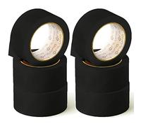 OFITURIA Cinta Adhesiva, color Negro, Cinta para Embalaje y Organizar tus Cajas y Envíos, Ideal para Manualidades y Decoración, Precinto de Colores Vibrantes 66 mt x 48 mm (6 und. - Negro)