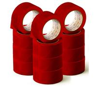 OFITURIA Cinta Adhesiva, color Rojo, Cinta para Embalaje y Organizar tus Cajas y Envíos, Ideal para Manualidades y Decoración, Precinto de Colores Vibrantes 66 mt x 48 mm (12 und. - Rojo)