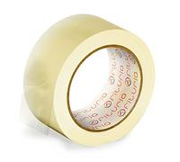 OFITURIA Cinta Adhesiva de Embalar Transparente para Embalaje de Cajas de Cartón de Envíos y Mudanzas. Precinto para Empaquetados Seguros y Resistentes (48 cms x 120 mts - Transparente, 1 Rollo)