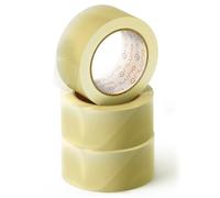 OFITURIA Cinta Adhesiva de Embalar Transparente para Embalaje de Cajas de Cartón de Envíos y Mudanzas. Precinto para Empaquetados Seguros y Resistentes (48 cms x 60 mts - Transparente, 3 Rollos)