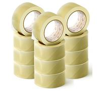 OFITURIA Cinta Adhesiva de Embalar Transparente para Embalaje de Cajas de Cartón de Envíos y Mudanzas. Precinto para Empaquetados Seguros y Resistentes (48 cms x 60 mts - Transparente, 12 Rollos)