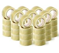 OFITURIA Cinta Adhesiva de Embalar Transparente para Embalaje de Cajas de Cartón de Envíos y Mudanzas. Precinto para Empaquetados Seguros y Resistentes (48mm x 120 mts - Transparente, 48 Rollos)