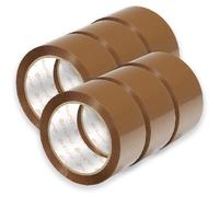 OFITURIA Cinta de Embalar, Cinta Adhesiva Marrón, Cinta para Embalaje de Cajas Mudanza y Envíos, Cinta Adhesiva para Embalar, Precinto Embalar Seguro y Resistente (38mmx66m, 6 cintas)