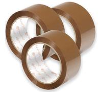 OFITURIA Cinta de Embalar, Cinta Adhesiva Marrón, Cinta para Embalaje de Cajas Mudanza y Envíos, Cinta Adhesiva para Embalar, Precinto Embalar Seguro y Resistente (38mmx120m, 3 cintas)