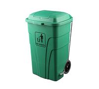 OFITURIA® Cubo de Basura con Pedal Contenedor para Residuos de Polietileno Multiusos 120 litros Color Verde