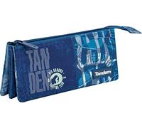 OFITURIA Estuche Organizador Escolar Tandem Waves | Tres Compartimentos, Gran Capacidad con Sistema de Cerradura con Cremallera Metálica Gruesa - Medidas 23 x 11 x 5 cm