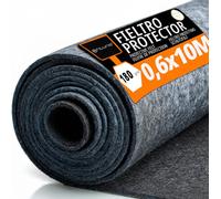OFITURIA Fieltro Protector de Suelo 60 cm x 10 m, 180 g/m², Pack 1 ud, Ideal para Proteger Suelos en Pintura, reformas, Obras y mudanzas (60cmx10m, 1 ud)