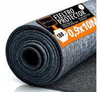 OFITURIA Fieltro Protector de Suelo 90 cm x 10 m, 180 g/m², Pack 1 ud, Ideal para Proteger Suelos en Pintura, reformas, Obras y mudanzas (90cmx10m, 1 ud)