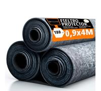 OFITURIA Fieltro Protector de Suelo 90 cm x 4 m, 180 g/m², Pack 3 uds, Ideal para Proteger Suelos en Pintura, reformas, Obras y mudanzas (90cmx4m, 3 uds)