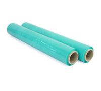 OFITURIA Film para Embalar 50 cm de Ancho y Estirable Hasta 300 Metros de Longitud - Rollo de Film Elástico Manual para Embalaje Industrial (Verde, 2)