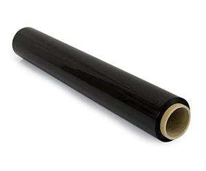 OFITURIA Film para Embalar 50 cm de Ancho y Estirable Hasta 300 Metros de Longitud - Rollo de Film Elástico Manual para Embalaje Industrial (Negro, 1)