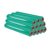 OFITURIA Film Verde para Embalar de 50 cm y estirable hasta 300 Metros de Longitud - Rollo de Film Elástico Manual para Embalaje Industrial - 12 unidades