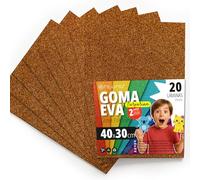 OFITURIA Goma Eva con Purpurina para Manualidades Creativas, Láminas de Foam Brillante para DIY, Proyectos Escolares, Arte Decorativo, Scrapbooking 40x30cm (Cobre Purpurina, 20 uds)