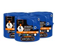 OFITURIA Lona Multiuso Impermeable 3 x 4 m Azul, Pack 3 uds, Ideal para Cubrir y Proteger Muebles y Equipos en Exterior, jardín, Camping y Obras (3x4m, 3 uds)