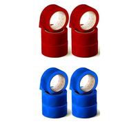 OFITURIA Lote Cinta Adhesiva de Embalaje - 6 uds. Rojas + 6 uds. Azules (66m x 48mm) - Precinto de Colores Vibrantes para Organizar, Decorar o Embalar Cajas y Envíos