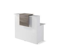 OFITURIA® Mostrador de Recepción Moderno en Color Blanco Ideal para Empresa y Oficina Entrega Inmediata 48-72H Medidas 1200x740x1150 mm