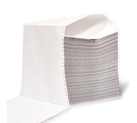 OFITURIA Papel Continuo Blanco, Doble Hoja, Autocopiativo con Trepado, Hojas Plegadas en Zig Zag, Medidas 240 mm x 279 mm A4 - 1500 Hojas
