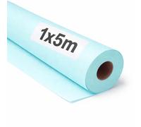 OFITURIA Papel Kraft Azul Pastel - Rollo 1x5m - 3 Rollos - Papel de Embalaje y Regalo - Manualidades y Patrones de Costura - Resistente y Fácil de Cortar