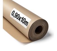 OFITURIA Papel Kraft Marrón Natural 70 g/m² - Rollo 0,90×10 m - Pack de 6 Rollos - Para Embalaje, Manualidades y Decoración - Resistente y Fácil de Cortar - Compatible con Pinturas y Crayones