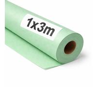 OFITURIA Papel Kraft Verde Pastel - Rollo 1x3m - 3 Rollos - Papel de Embalaje y Regalo - Manualidades y Patrones de Costura - Resistente y Fácil de Cortar