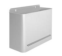 OFITURIA® Papelera de Interior Metálica Capacidad 11 litros Color Plata Multiusos con Perforados Interiores para Colgar