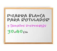 Ofituria Pizarra Blanca Con Marco de Madera para Pared - Ideal para Bodas, Niños, Escuela, Hogar, Aulas, Restauración y Eventos - Material de Montaje Incluido (30x40)