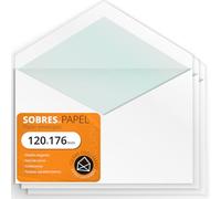 Ofituria Sobres de Papel Blanco Con Solapa de Pico - Para Invitaciones, Cartas, Tarjetas Regalo, Cumpleaños, Boda o Comunión (120x176mm, 100 Uds)
