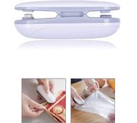 OFKPO 2 en 1 Mini Bag Sealer Con el Cortador, Mini Sellador de Bolsas, Máquina de Sellado en Caliente Portátil para Bolsas de Plástico, Snack Bag (No Incluye Baterías)