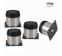 OFKPO 4 Piezas Pies para Muebles, Patas de Metal, Patas para Muebles Sofá Mesa Estantes, Ronda Patas de Acero Inoxidable para Muebles, Patas Regulables para Muebles de Cocina o Baño, 50x 60x50mm