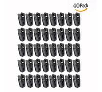 OFKPO 40PCS Juego de Clips de Plástico, para Tender los Pantalones, Camisas, Falda ect(Negro)