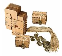 OFKPO 50PCS Cajas para Dulces Bombones Caja Kraft, para Invitados de Boda Fiesta Comunion Graduación Decoración Favor Boda