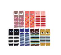 OFKPO 7 Pares Rodillera para Gatear, Algodón Rodillera para Bebé Niñas Calentadores de Pierna para Bebé Niño Multicolor