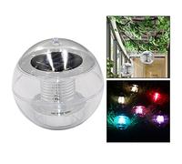 OFKPO Bola flotante alimentada por energía solar LED que cambia de color, luz impermeable para estanque, piscina, camino, tierras (11 x 11 cm)