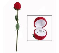 OFKPO Caja de Regalo - para joyería con Forma de Rosa roja